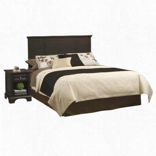 Home Styles 5531-6011 Bedford King Headboard And Night Stand In Black