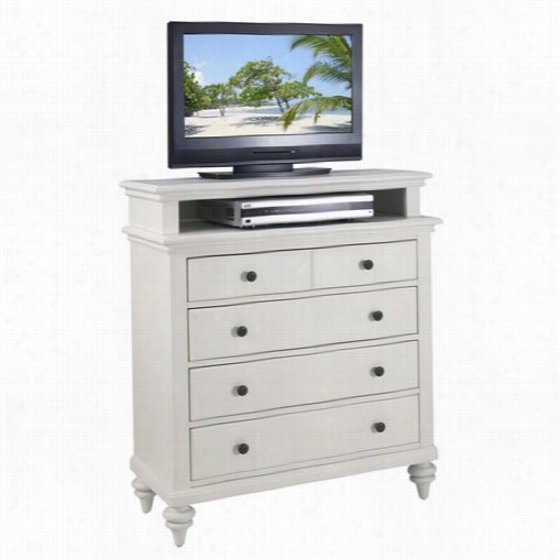 Hoe Styles 5543-041 Bermuda Tv Media Chest In Brushed White