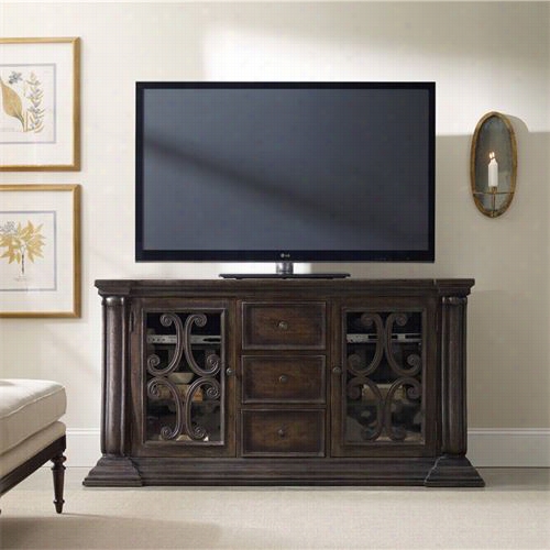 Hooker Furniture 5165-55480 Davalle 70-1/22"" Entertainment Console In  Ddark Wood