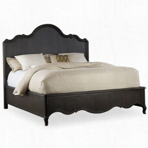 Hooker Furnityre 5280=90250 Corsica  Queen Panel Bed In Darkness Wood