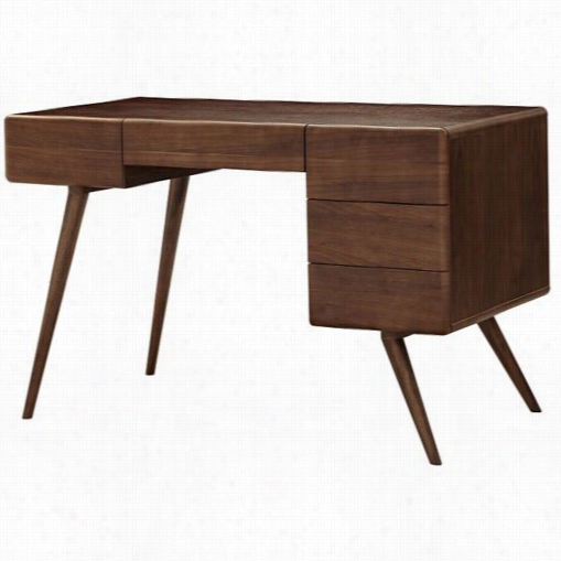 J&ammp;m Furniture 18078 Kobe Modern Office Desk In Walnut
