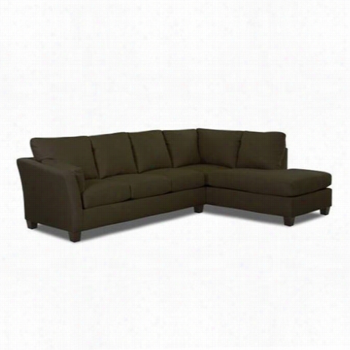 Klaussner 012013995396  Drew Sectional Sofa  And Chaise Lounge In Thyme