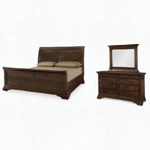 Legacy Classic Furniture 4100-4305k-4100-0100-4100-1200 Irving Park Queen Sleigh Bed, Dresser And Pattern