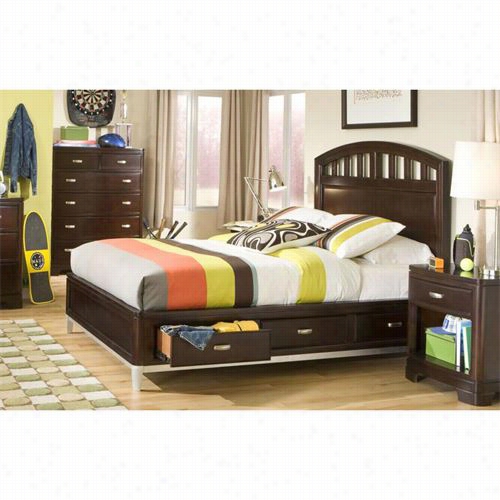 Legacy Classic Furniture 9980-4733k Park City Twin Complete Platfo Rm Storage Bed In Dark Merlot