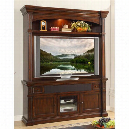 Legends Furniture Zbrk-1776-zbrk-2076 Berkshire 76"&" Premium Tv Console With Hutch In Aged World Umber