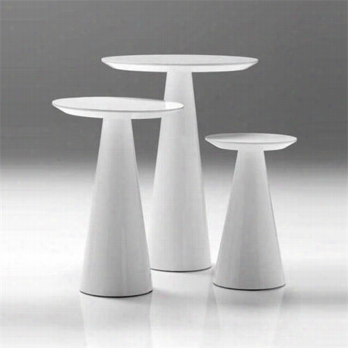 Mobital Occasional-cs-towerm-edium-end-table-wh Tower Medium End Table In High Gloss Whte