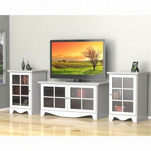 Nexera 400371 Pinnacle 49"" 2-door Tv Stand Kit In White