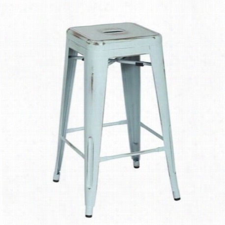 Service Star Brw3926a2 Bristow 26"" Antiq Ue Metal Barstools - 2 Pack