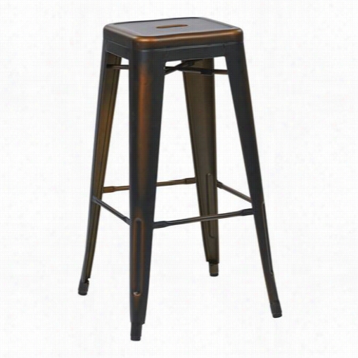 Office Star Brw3030a4 Bristow 30"" Antique Metal Barstool - 4 Pack