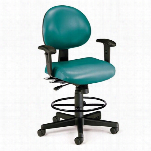 Ofm2 41-vam-aadk 2-hour Anti-microbial/anti-bacterial Vinyl Computer Task Chair With Arms And Drafting Kit