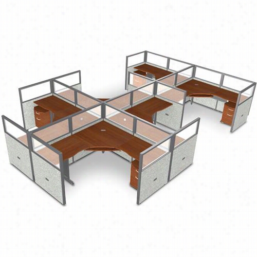 Ofm R2x3-4772-p Rize 47"" X 27"" 2x3 Workstation Unit With Polycardbo Nate Panels