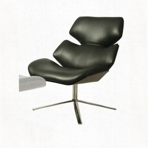 Pastel Furniture Je-171-ss-bl-872 Jedzebel 37-1/2"" Lougne Chair In Stainless Steel