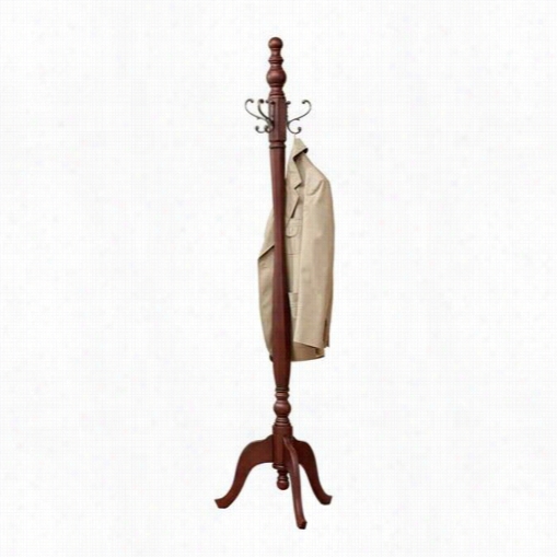 Poqell Furniture  640-274 Miscellanoous Accents Coat Rack In Aged English Brown