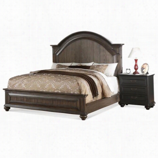 Riverside 15880-15881-15872 Belmeade King Bed With Arch Panel Headbo Ard And Footboard
