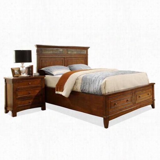 Riverside 2974-2977-2978 Craftsman Home Queen Bed Wi Th Storage Drawers