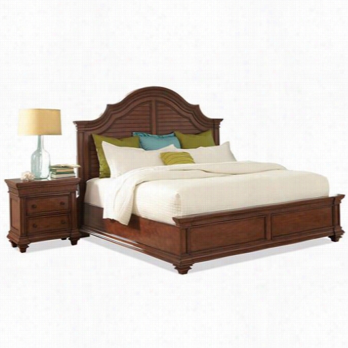 Riverside 42880-42881-42882 Windward Bay California King Bed With Arch Headboard And Storage Footboard