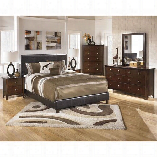 Signature Sketch By Ashley B4558-0-b455-99-b455-46-b455-92-b455-92 Rayvlile King Upholstred Bed With Chest And Tso Nightstands
