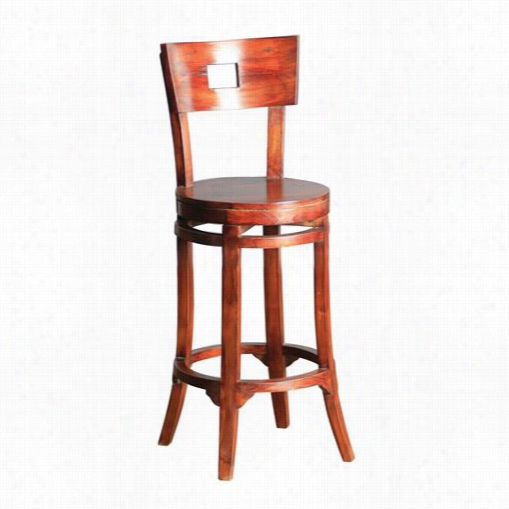 Sterling Industries 6500821 Plumas Bar Stool In Mahogany Stain