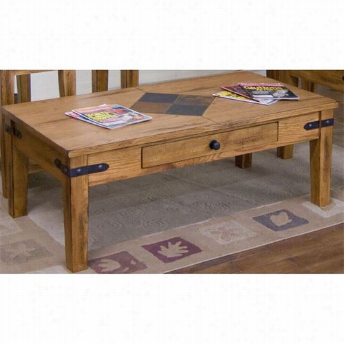 Sunny Designs 3160ro-c Sedona Coffee Table In Rustic Oak