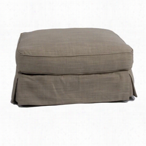 Sunset Trading Su- 108530sc-466082 Mericana Ottoman Slip Cover Set In Linen