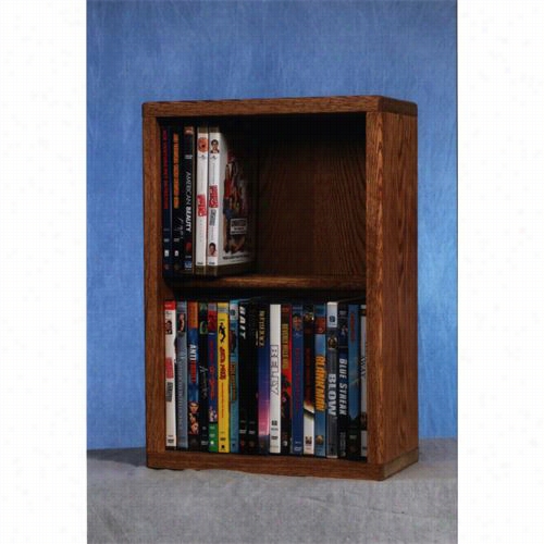 The Wood Shed 215-12 Solid Oak 2 Row Pin Dvd Cabinet Tower
