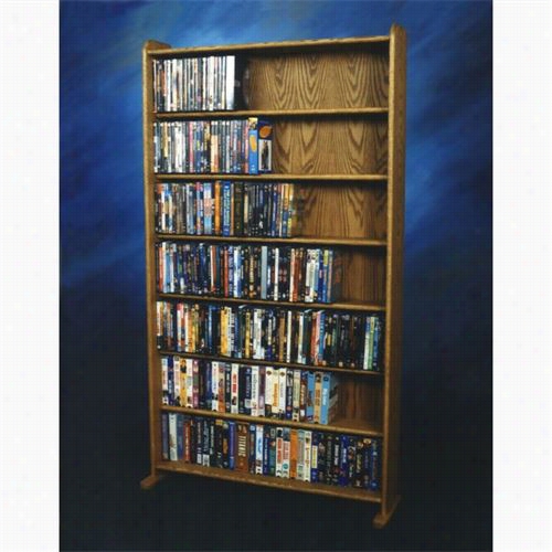 Thee Forest Shed 707-3 Solid O Ak 7 Shelf Cabinet For Dvd's, Vhs