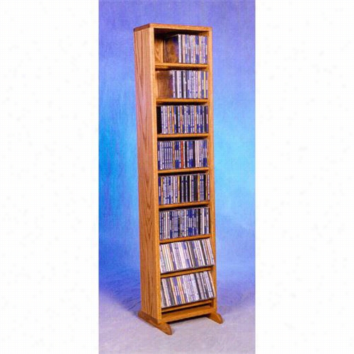 The Wood Shed 806-12 Real Oak Dowel Cabinet For Cd's