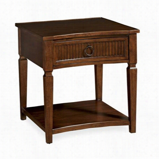 Ecumenical Fruniture 352802 Silhouette End Table In Truffle