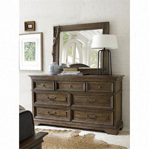 Universal Furniture 450040-45004m New Bohemian Drrawer Dresser With View Mirror
