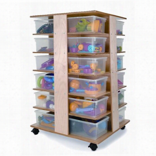 Whitney Brothers Wb0702 24 Tray Cubby Tower In Natural