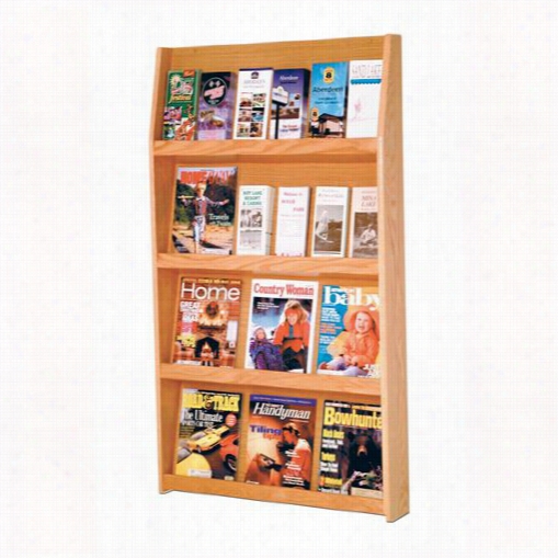 Wooden Mallet Ld49-24 Slope 24 Pocket Literature Display