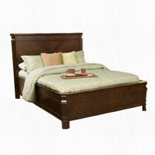 Alpine Furniture 9000-q Windsor Queen Panel Bed In Cherry