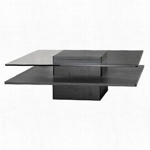 Beverly Hills Furniture Revere-square-ct Revere Square Coffee Table In Blqck / Glass