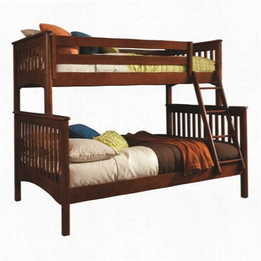 Bolton Furniture 9928700 Mission Twib Over Full Bunk Bed In Chestnut