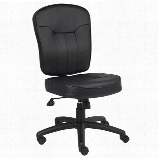 Boss Oficep Roducts B1560 Leather Employment Chair In Black