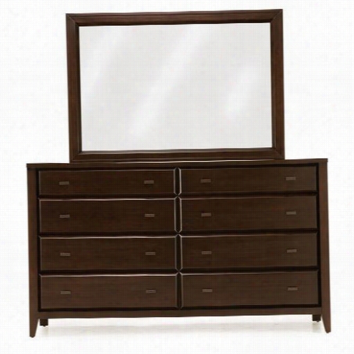 Casana 161-458-161-401 Kendall 8 Drawer Dresser With Landscape Mirror