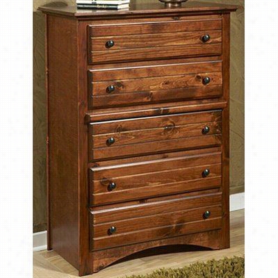 Chelsea Home Furniture 3524475-c 5 Drawer Chest In Cocoa