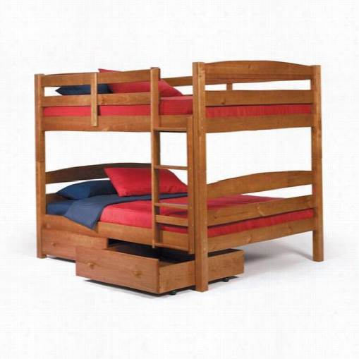 Chelsea Home Furinture 3641540-s Full / Full Bunk Bed In The Opinion Of Underbed  Storage In Honey