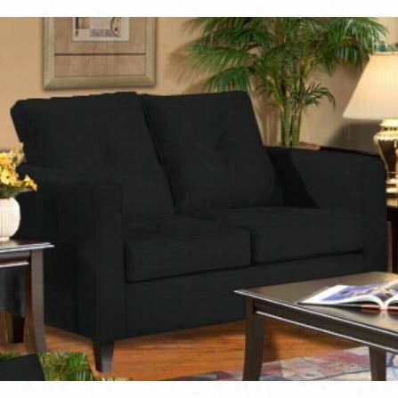 Chelsea Home Furniture 5900-l-bbk Heather Loveseat In Bulldozer Black