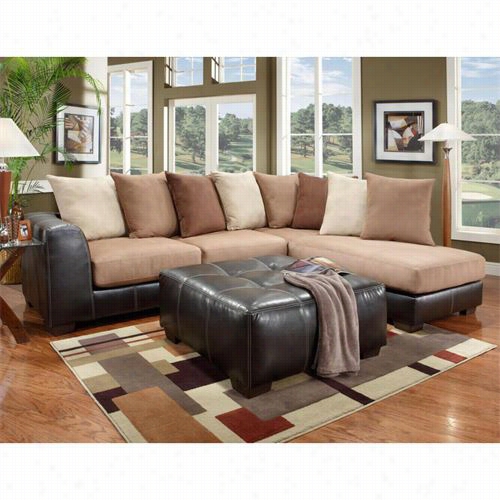 Chelsea Home Furniture 6350-sec-srs Verona Iv Landon 2 Pieece Sectiobal In Sea Rider Saddle And Laredo Mocha