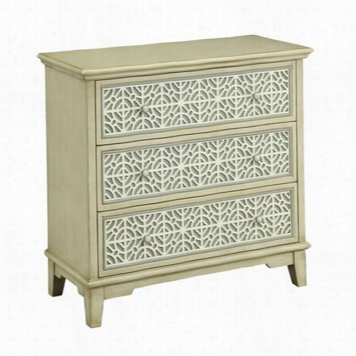 Coast To Cooast 6465 Three Drawer Chest In Laben Ivory And Grey