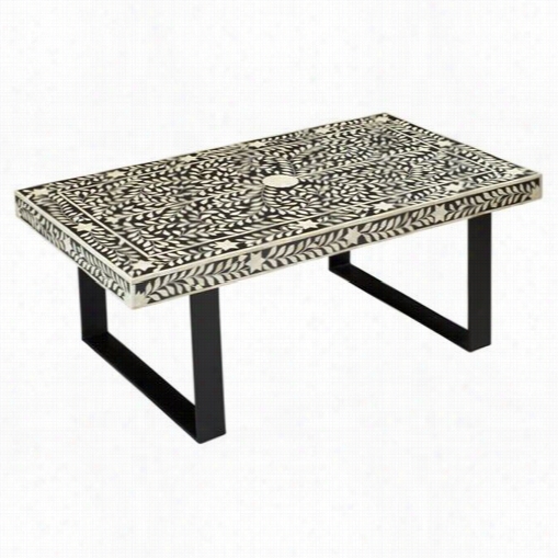 Coast To Coast 68221 48"&quo T; Cocktail Table In Alcazar Bone And Black