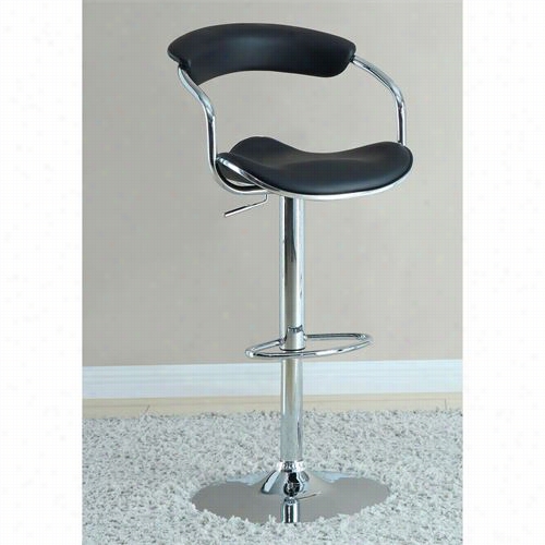 Coaster Fur Ntuire 120386 A Djustable Bar Stool In Black - Set Of 2