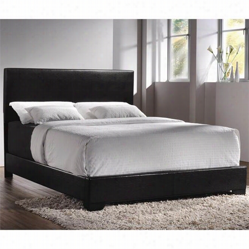 Coaster Furniture 300260q Contemporary Queen Uph0lstered Low-profile Bed In Black