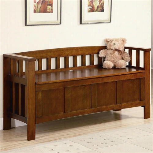 Coaser Furniture 501008 Wood Storage Bench In Walnut