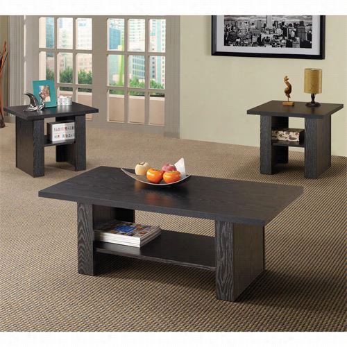 Coaster Furniture 700345contemporary 3 Pieces Occaaional Table Set In Black