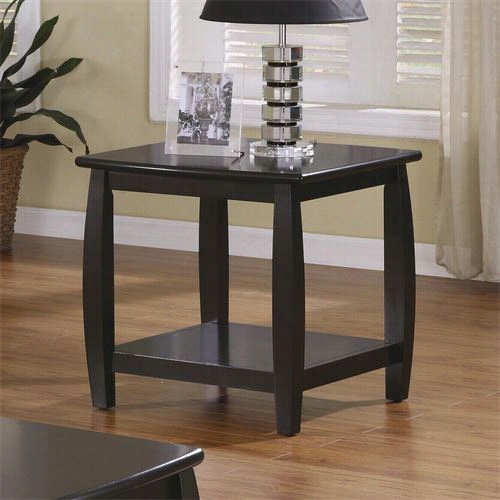 Coaster Furniture 701077 Marina End Table With Bottom Shelf