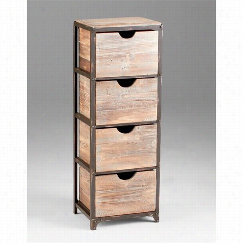 Cywn Deisgn 04862 Talford Four Drawers Storagee In Raw Iron/natural Woood