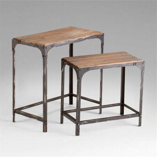 Cyan Design 04866 Winslow Nesting Tale In Raw Iron/natural Wood