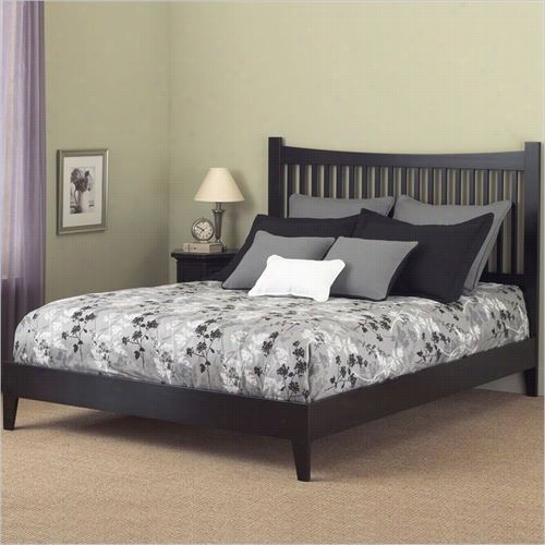 Fashion Bed Group B51e45 Jkarta Queen Size Platform Bedd In Black With Rails